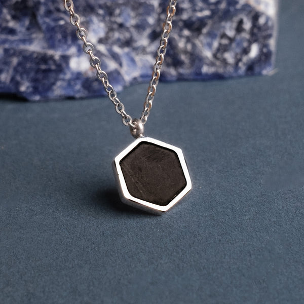Facade Necklace (Marble/Silver)