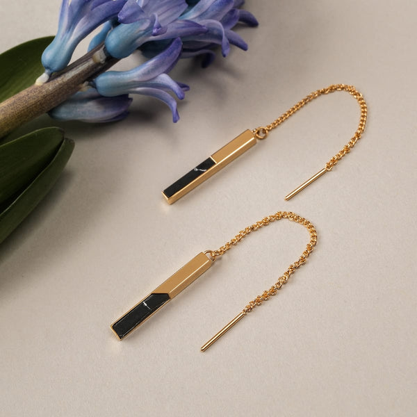 Campania Earrings (Marble/Gold)