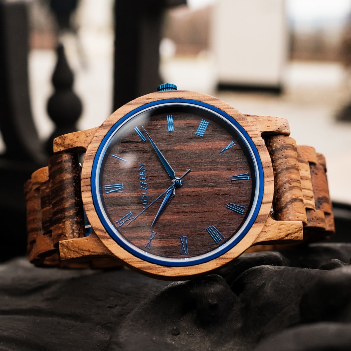 Fall Morning (Zebrawood/Wenge) | Holzkern Wood Watches