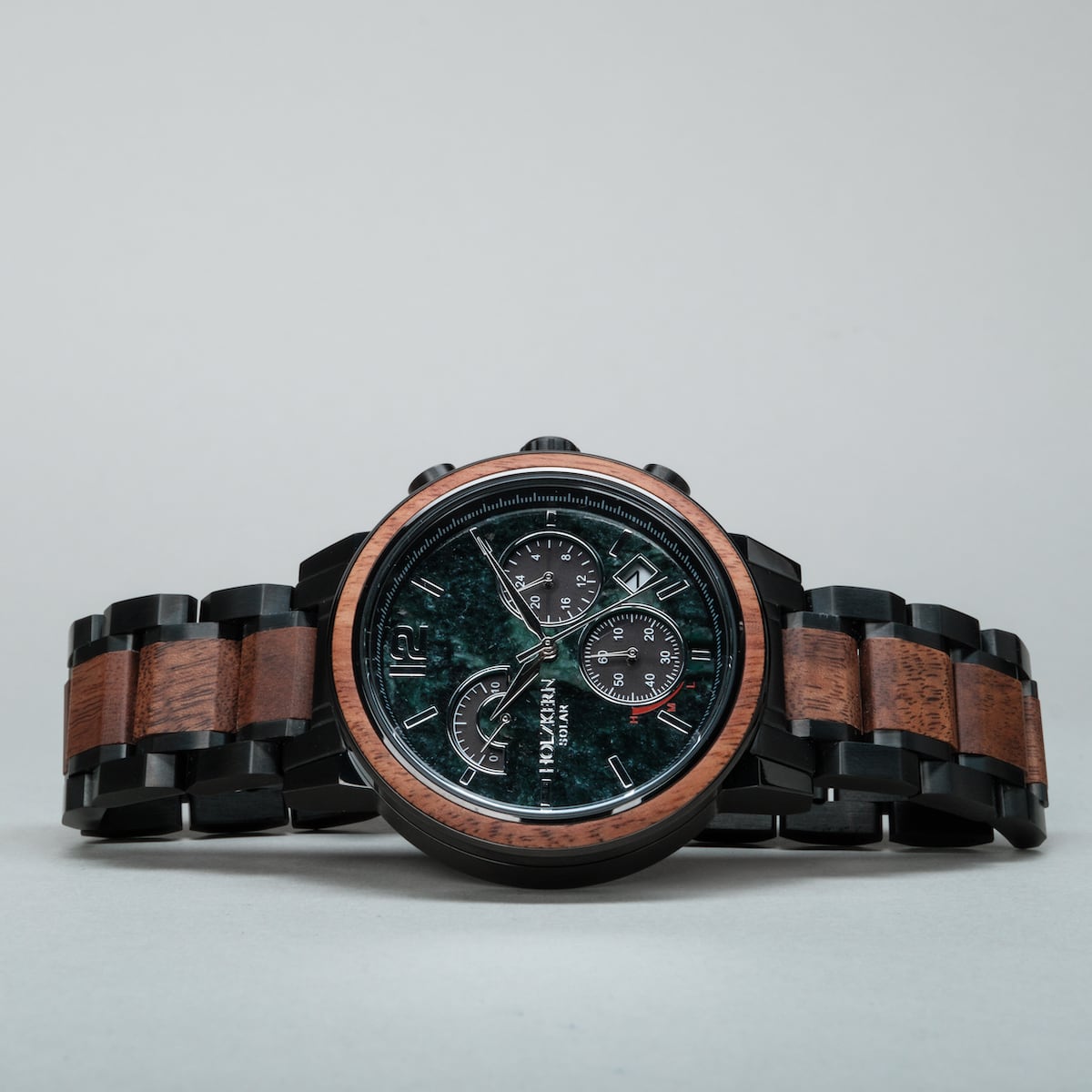 Mineral ART No.001｜ザンビア産スモーキークォーツ × 知床流木 Scattered (Marble/ Koa) | Holzkern Wood Watches