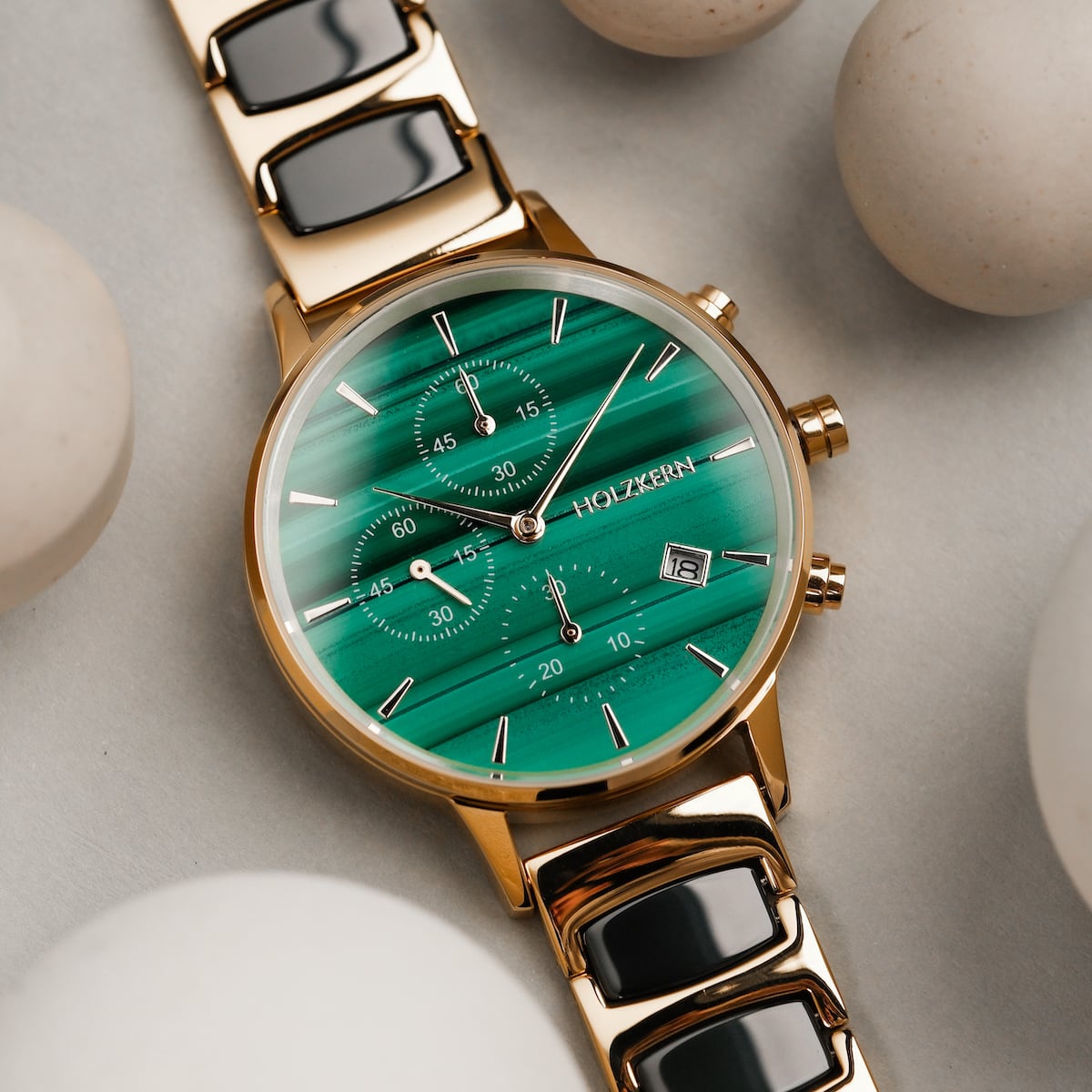 Jolly (Malachite/Ceramic) | Holzkern Wood Watches