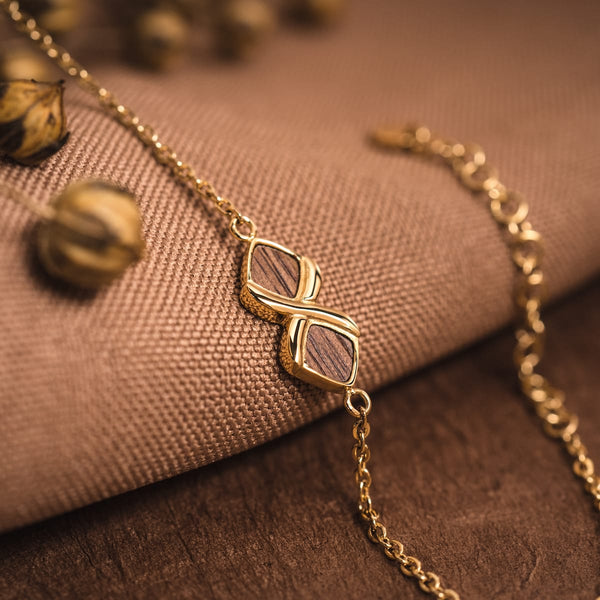 Mosaic Bracelet (Walnut/Gold)
