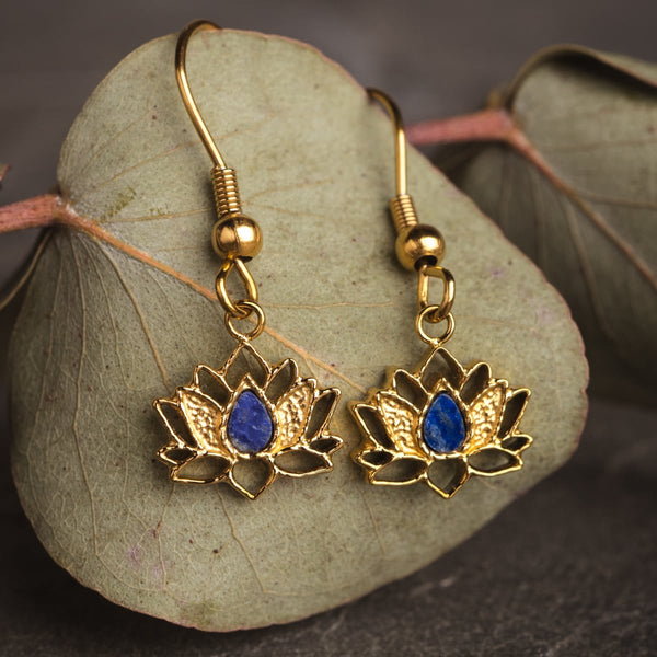 Balance Earrings (Lapis Lazuli/Gold)