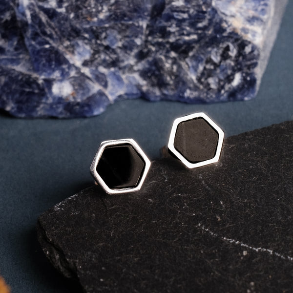 Facade Earrings (Marble/Silver)