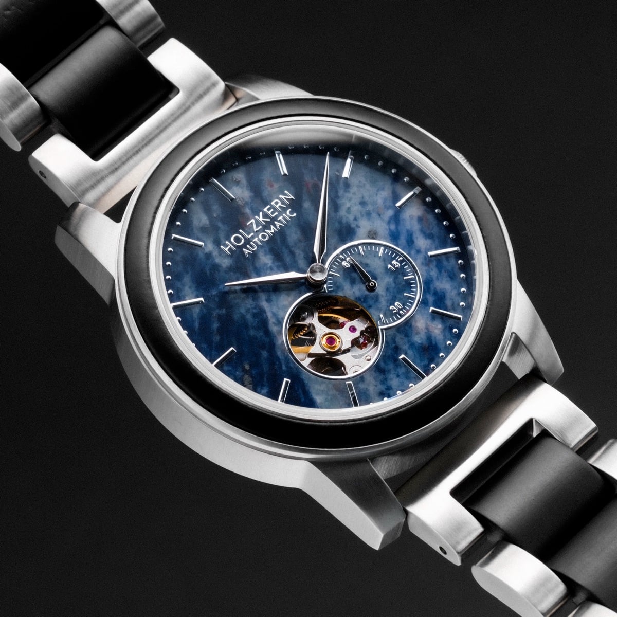英国ヴィンテージ 瑪瑙 キルトピン SV925 Singapore (Maple/Marble) | Holzkern Wood Watches