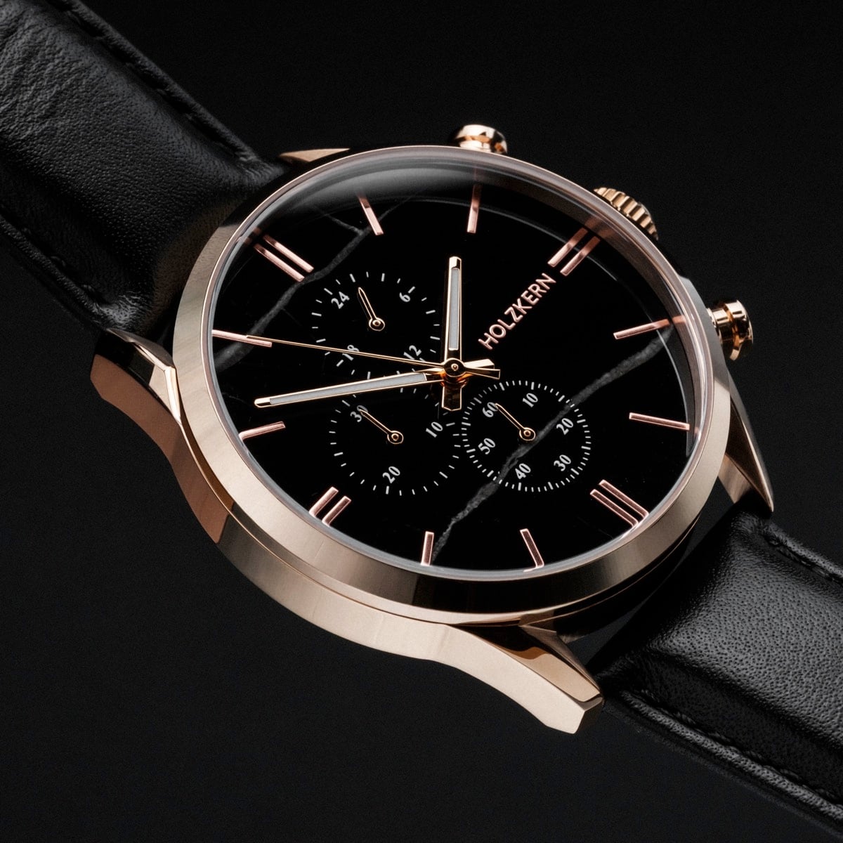 Relational (Marble/Rose Gold) | Holzkern Wood Watches