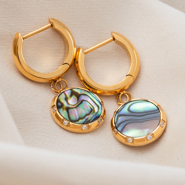 Boucles d’oreilles Soulgaze (abalone/or)