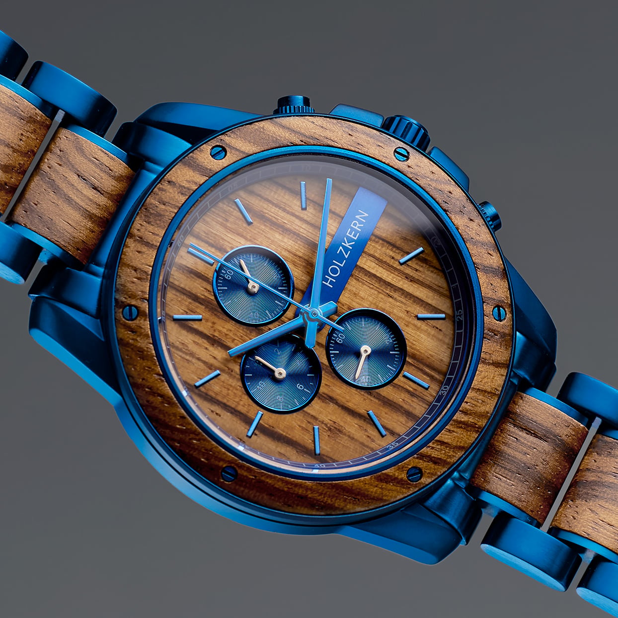 Holzkern Wood Watches | Gareth (Zebrawood/Zebrawood)
