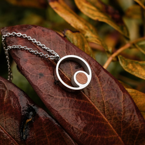 Collier Pigment (Koa/Platine)