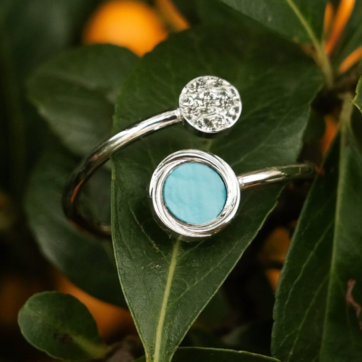 Zendala Ring (Perlmutt/Silber)