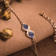 Mosaic Bracelet (Lapis Lazuli/Rose Gold)