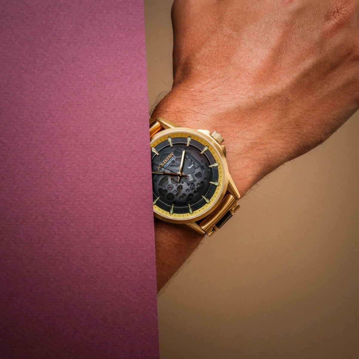 Flowfinder (Maple/Gold) | Holzkern Wood Watches