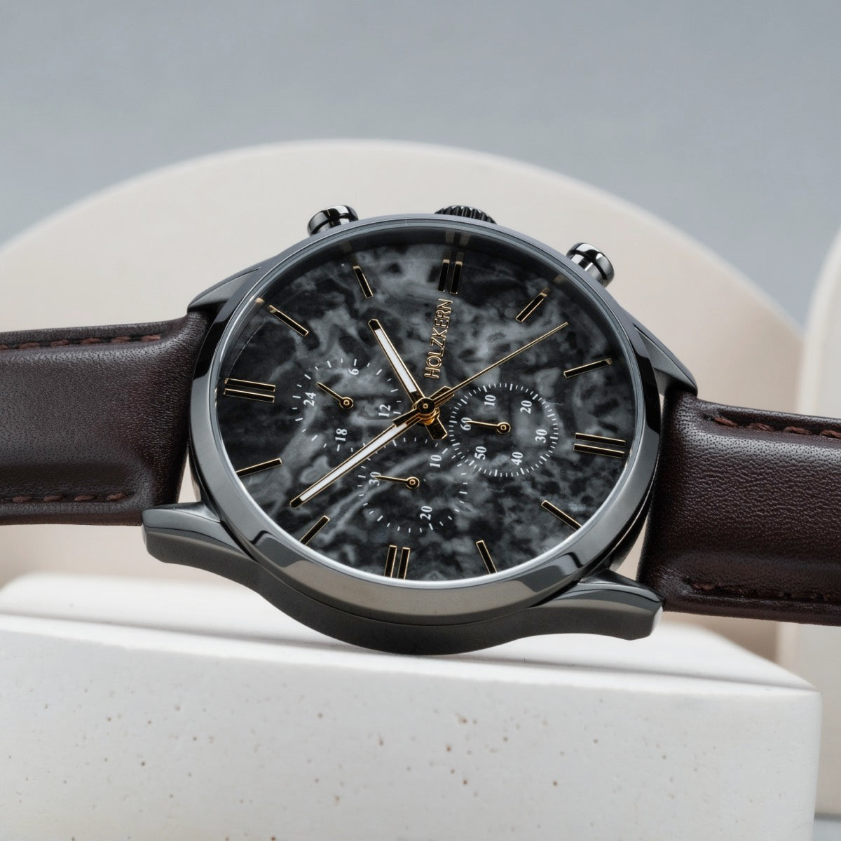 Gifted (Gray Marble/Dark Brown) | Holzkern