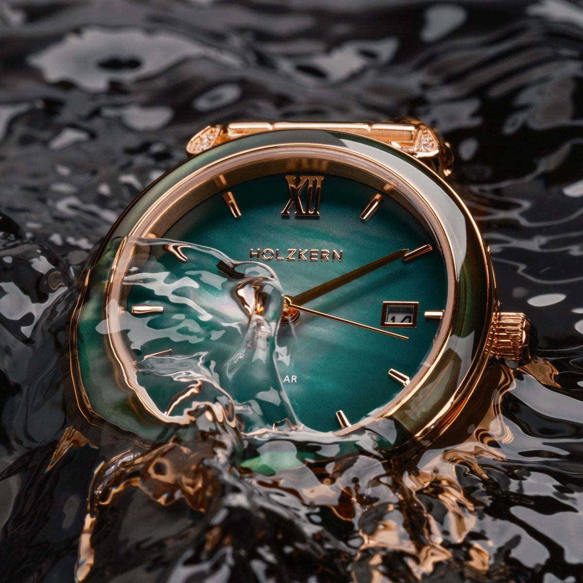 Sunglister (Green Mother-Of-Pearl/Rose Gold) – Holzkern