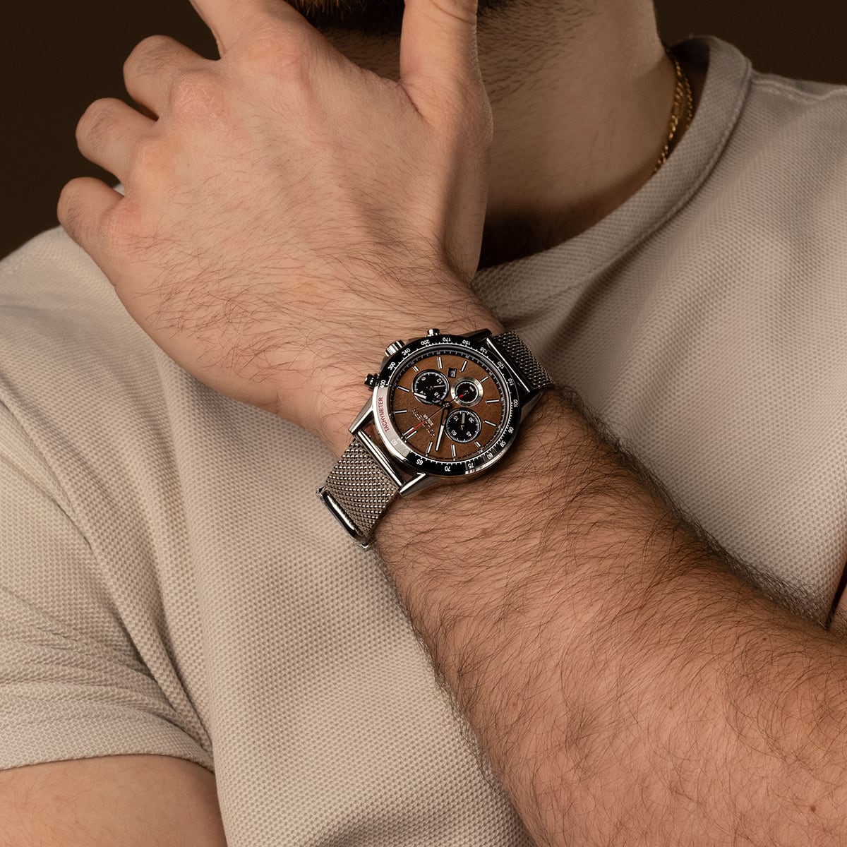 Comfort Crusher (Walnut/Silver) | Holzkern Wood Watches
