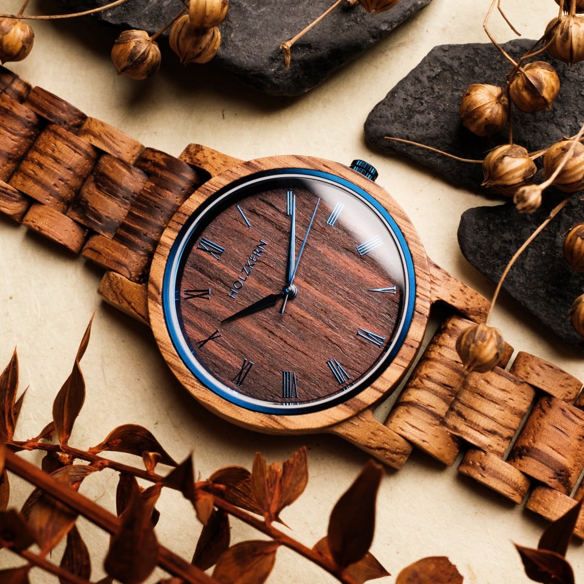 Fall Morning (Zebrawood/Wenge) | Holzkern Wood Watches