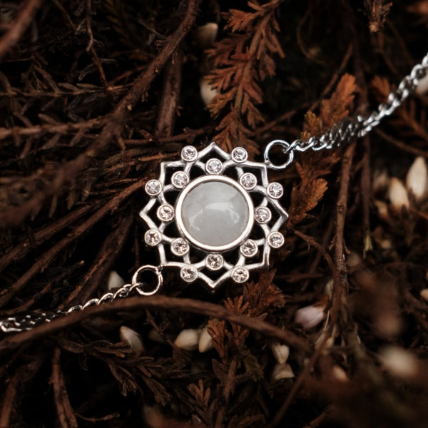 Composition Gem Bracelet (Moonstone/Silver)