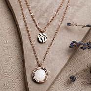 Zendala Necklace (Mother-of-pearl/Rose Gold)