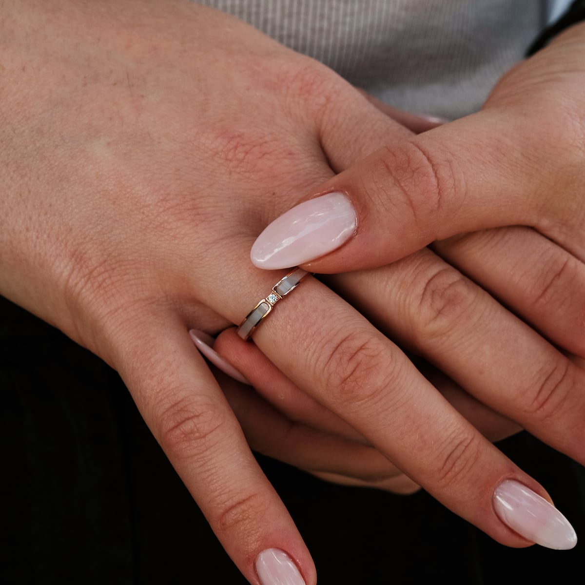 Campania Ring (Mother-of-pearl/Rose Gold) | Holzkern