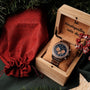 "Watch and Bandlet Gift Bag in Red" cadeauset met een stijlvol horloge en bandlet in een elegant rood thema presentatie.