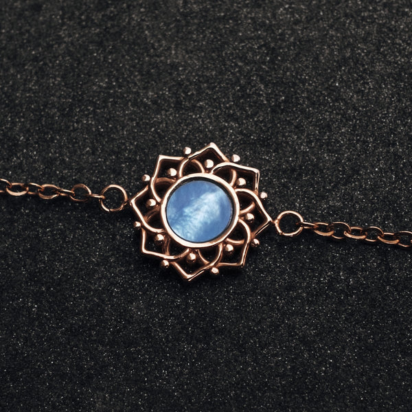Composition Bracelet (Blue Mother-of-pearl/Rose Gold)