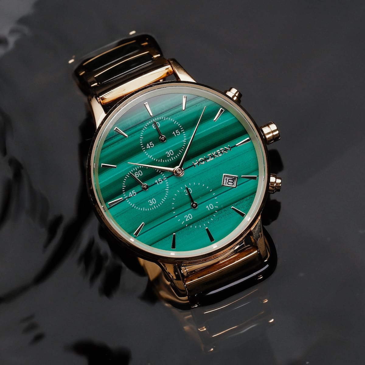 Jolly (Malachite/Ceramic) | Holzkern Wood Watches