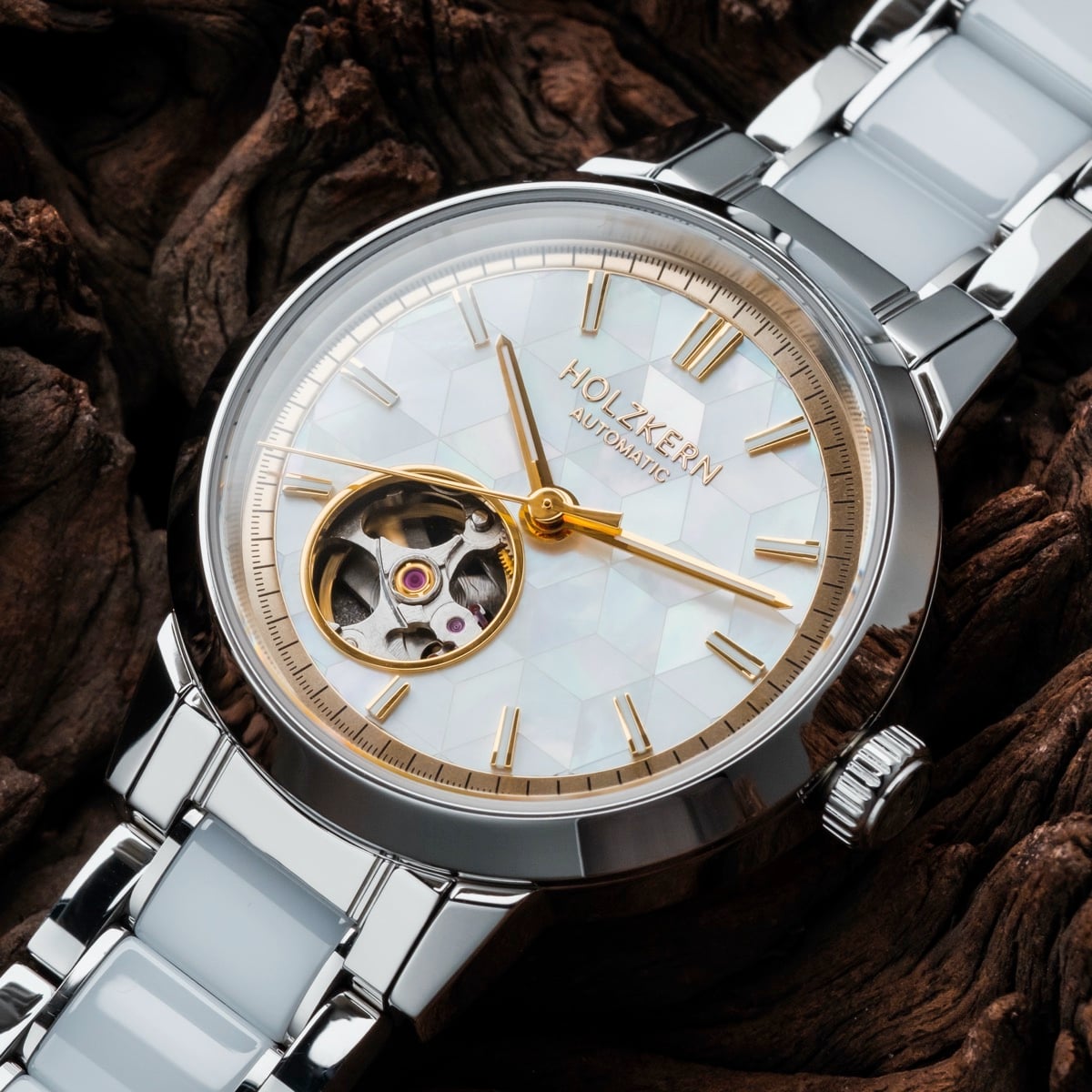 Cristals (Mother-of-pearl/Ceramic) | Holzkern Wood Watches
