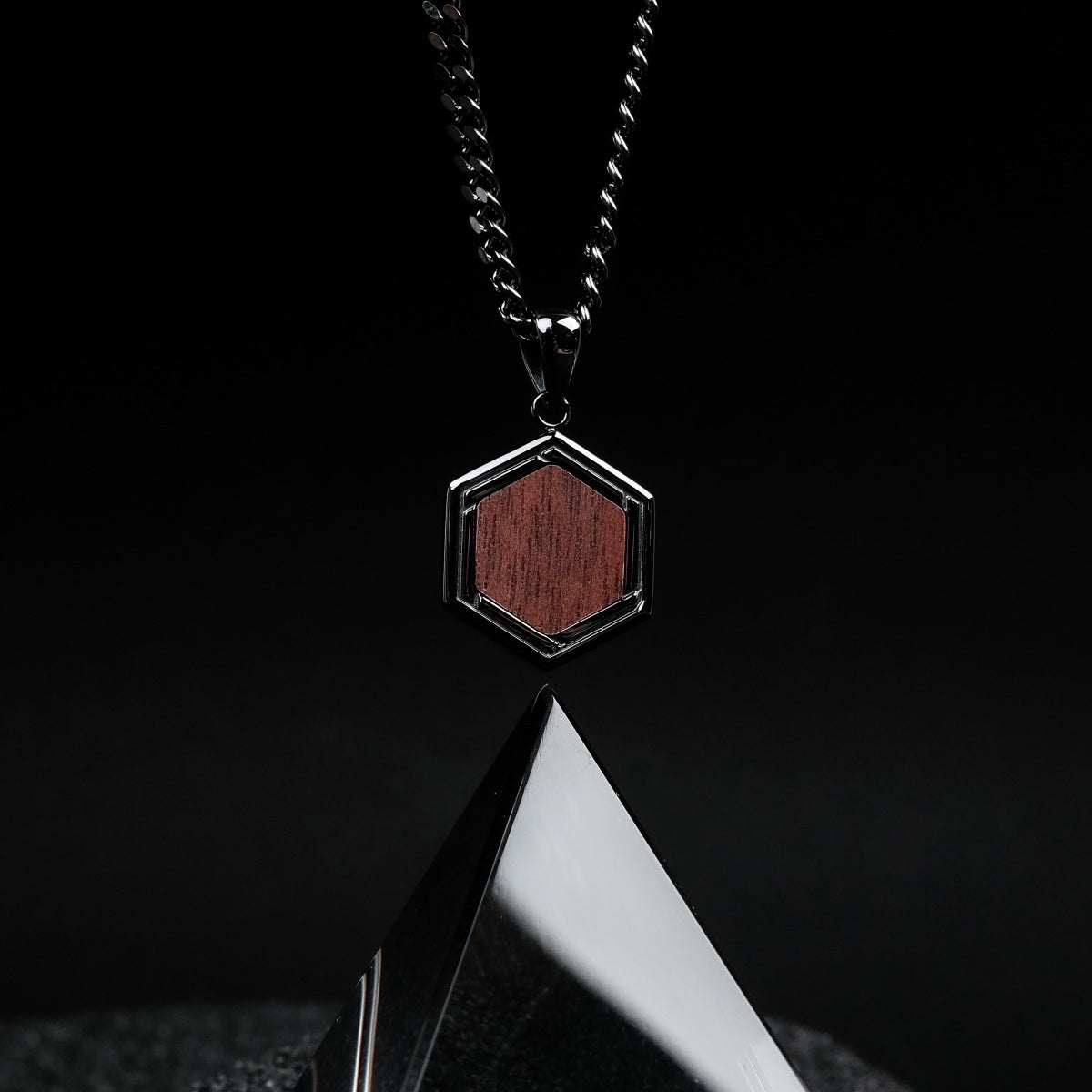 Axis Necklace (Walnut/Dark Gray) | Holzkern