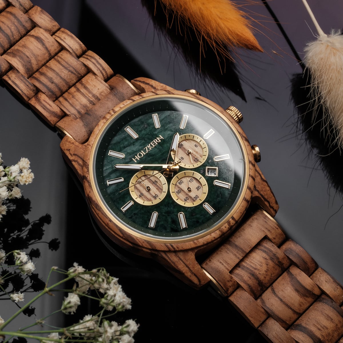 Canopy (Zebrawood/Marble) | Holzkern Wood Watches