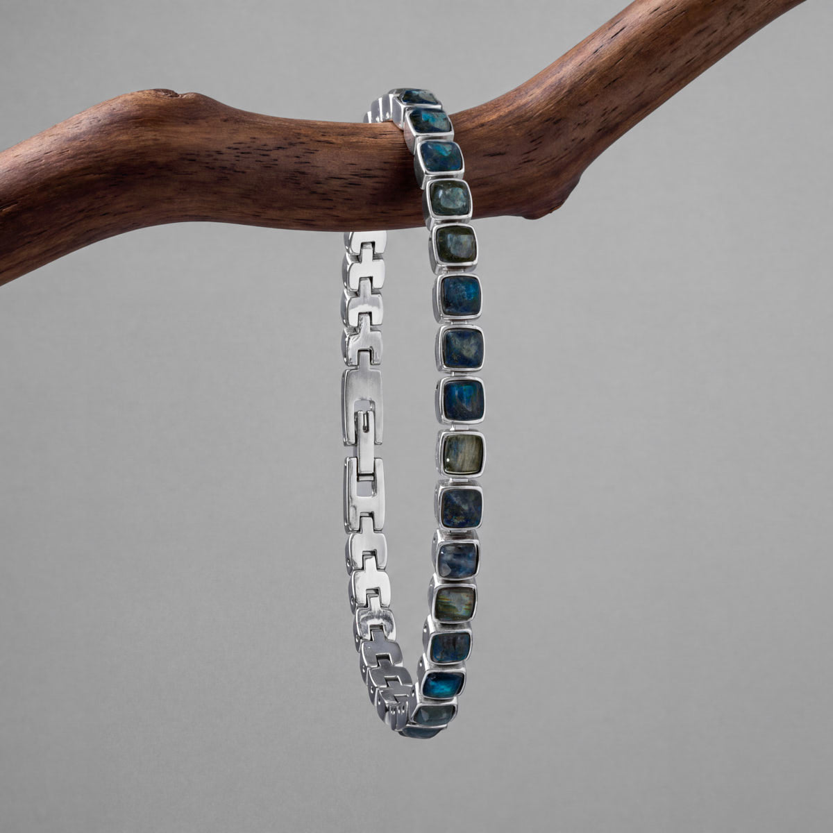 Peppered Armband (Labradorit/Silber)