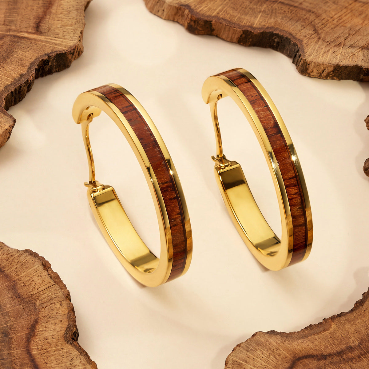Homecoming Ohrringe (Koa/Gold) 1