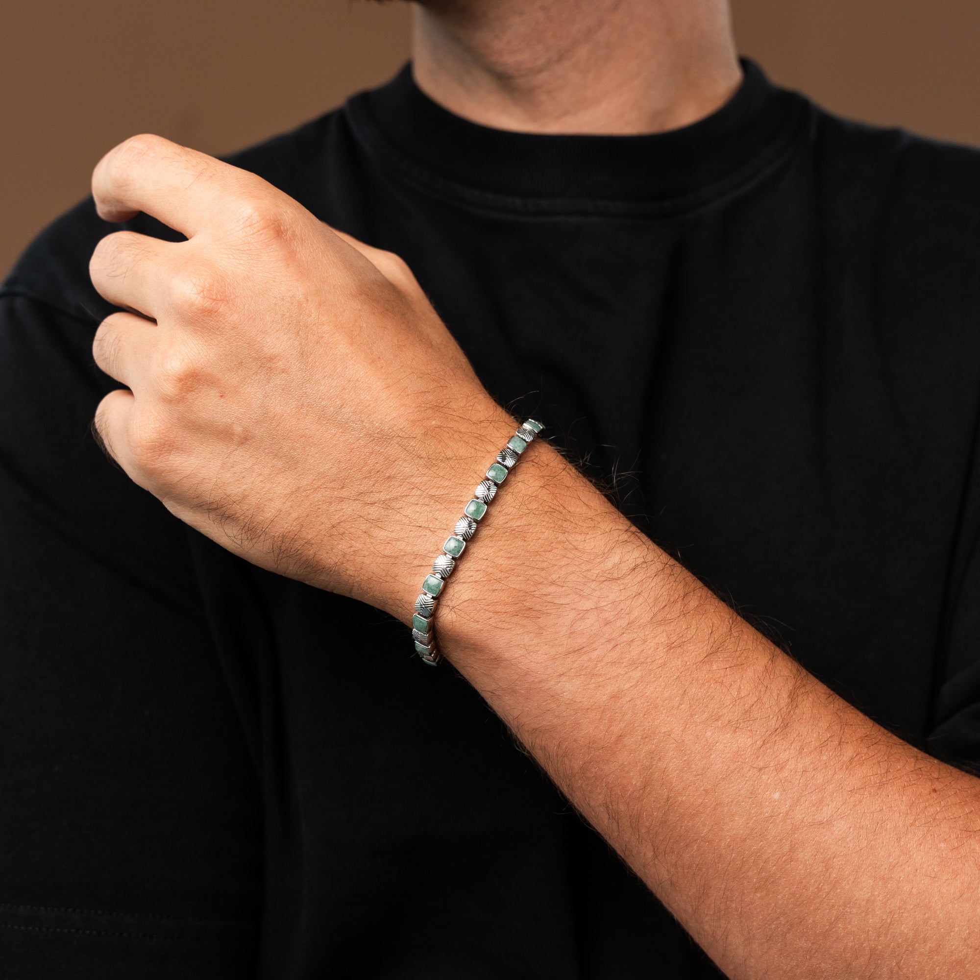 Peppered Armband (Aventurin/Silber)
