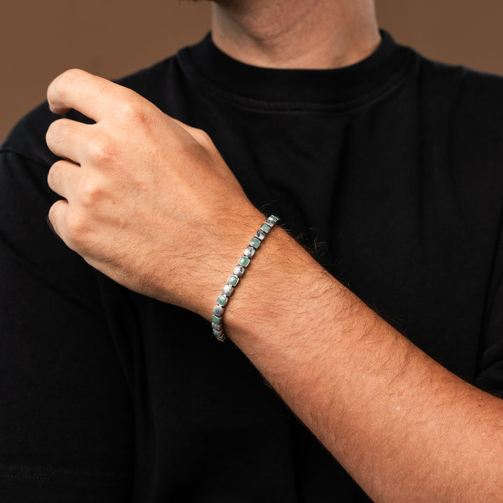 Peppered Strap (Aventurine/Silver)