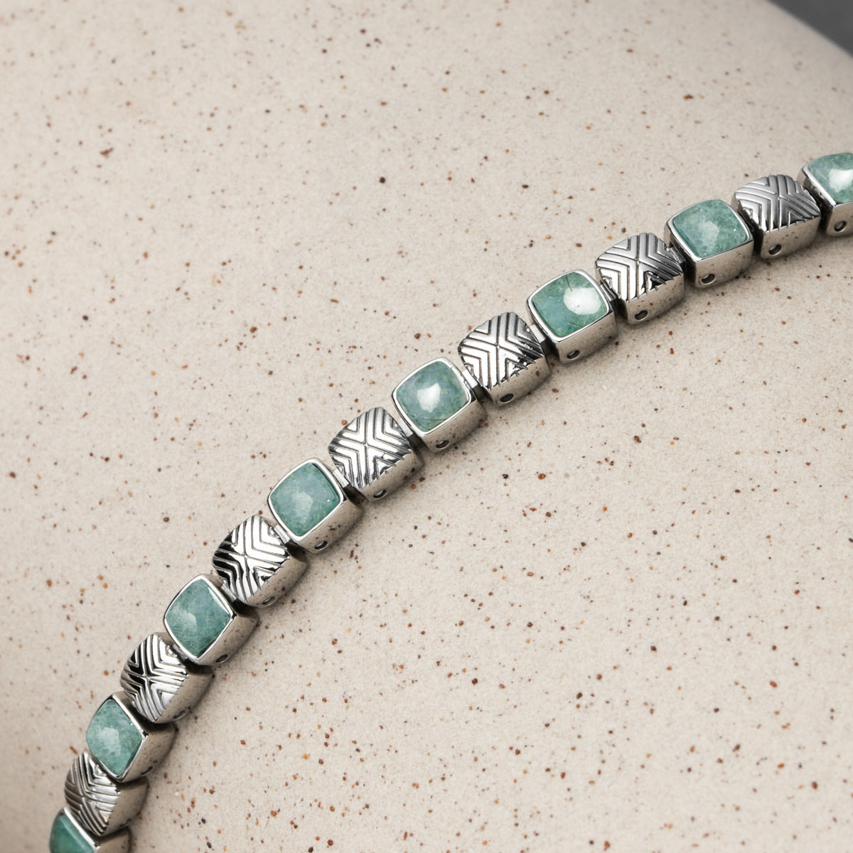 Peppered Armband (Aventurin/Silber)