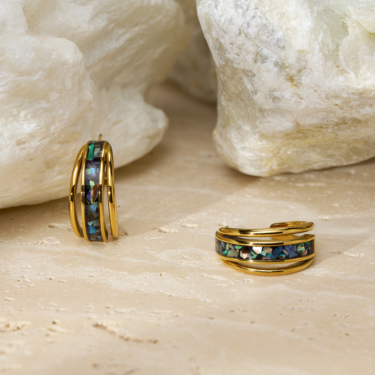 Homecoming Ohrringe (Abalone/Gold) 5