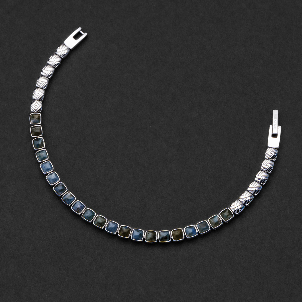 Peppered Armband (Labradorit/Silber)