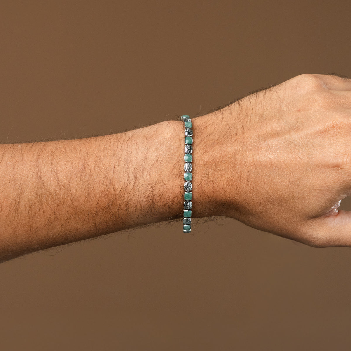 Peppered Armband (Aventurin/Silber)
