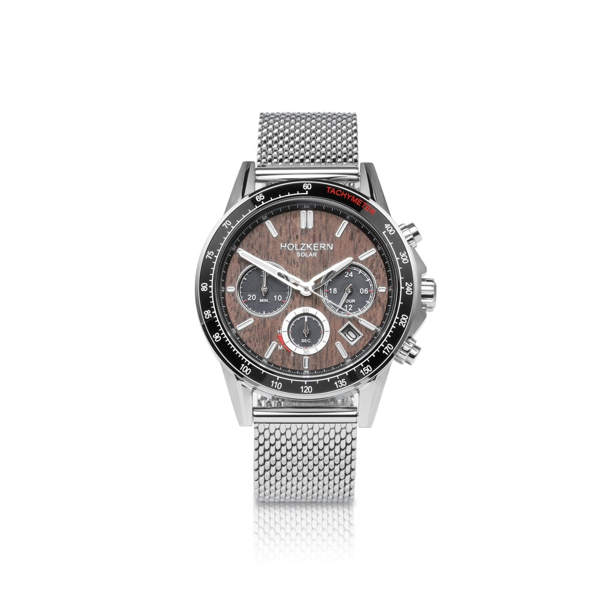 Comfort Crusher (Walnut/Silver) | Holzkern Wood Watches