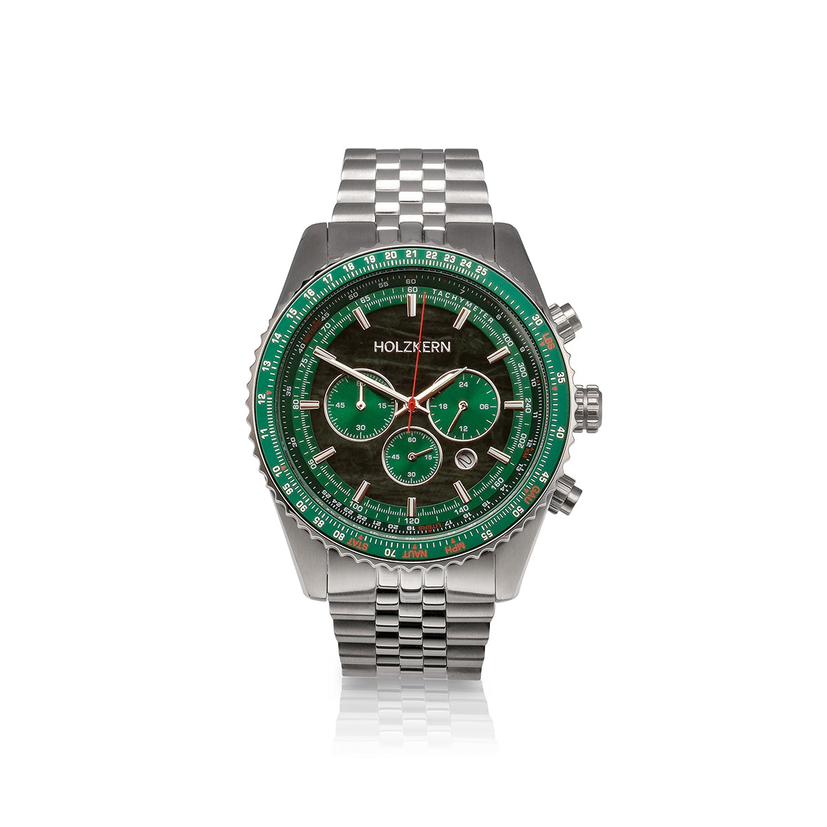 houten.vorm effect WEATHERING クランチブースター Openhorizon (Green Marble/Silver) | Holzkern Wood Watches