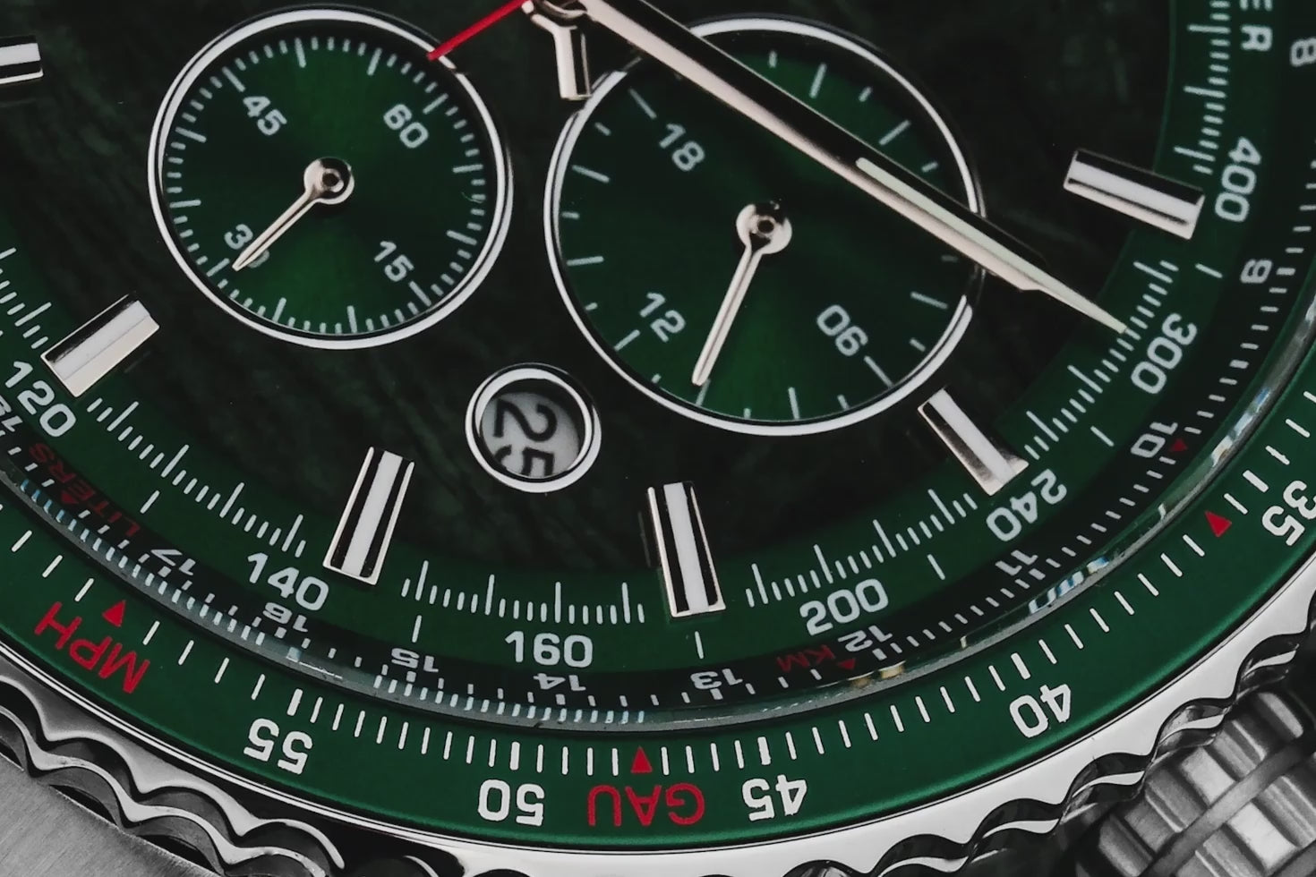 Openhorizon (Green Marble/Silver) | Holzkern Wood Watches