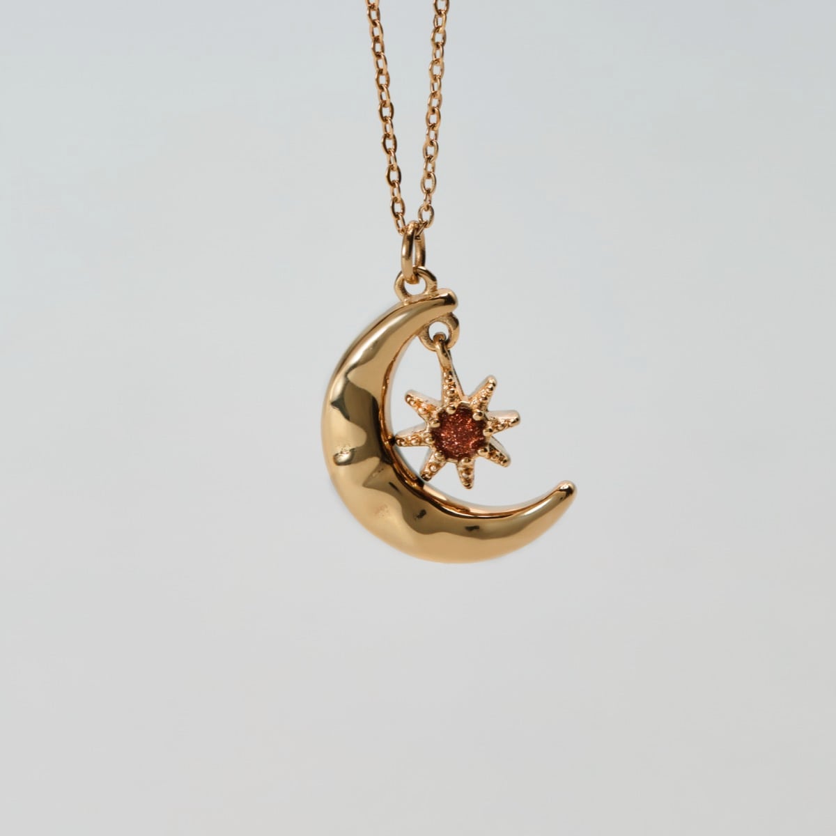 Collier Newmoon (grès/or)