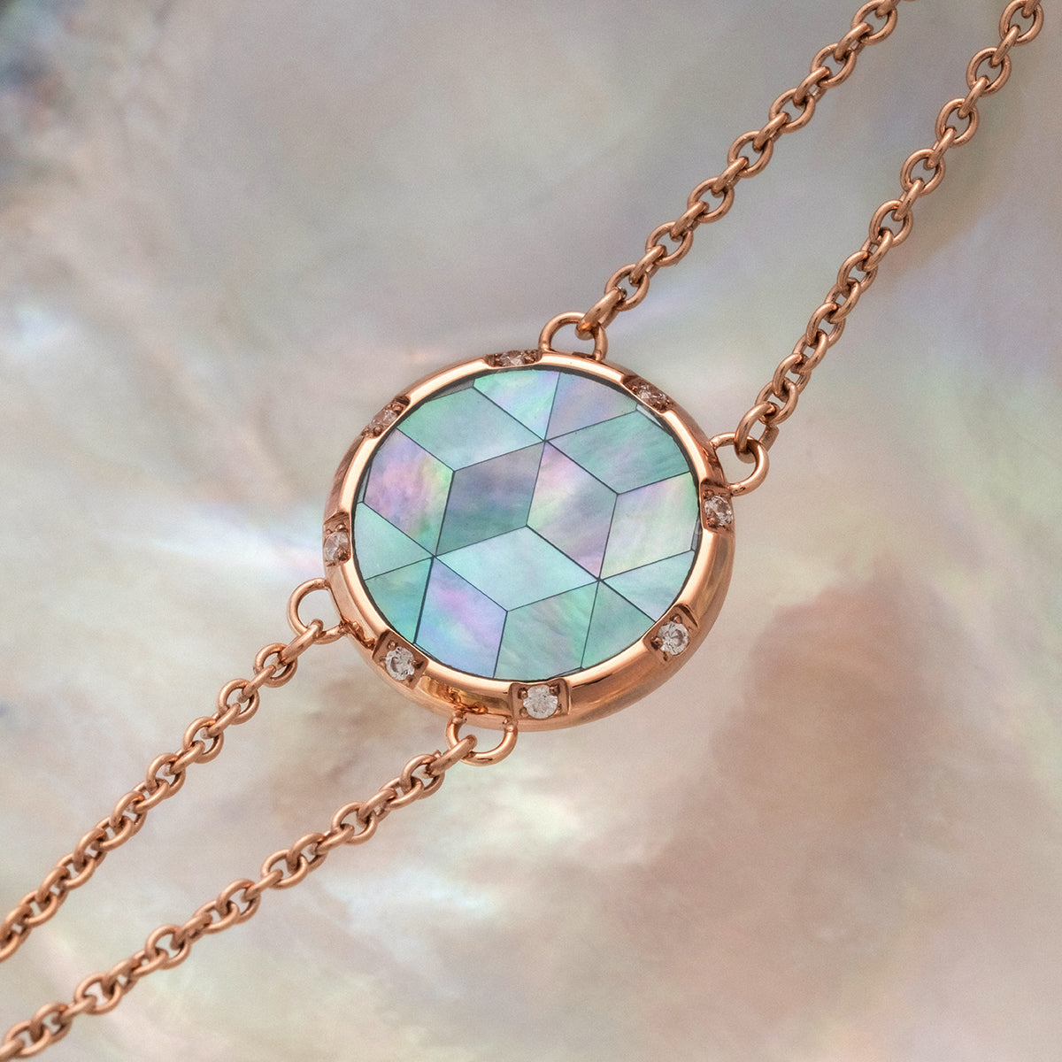 Bracelet Soulgaze (nacre/or rose)