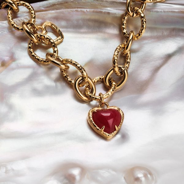 Bracelet Amorance (calcédoine/or)