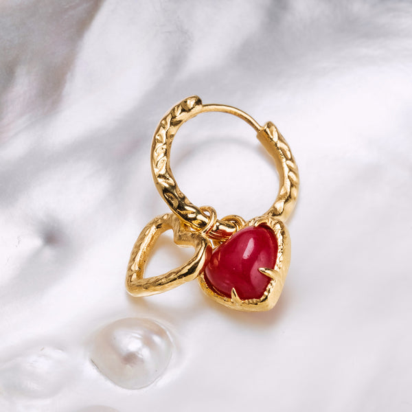 Boucles d’oreilles Amorance (calcédoine/or)