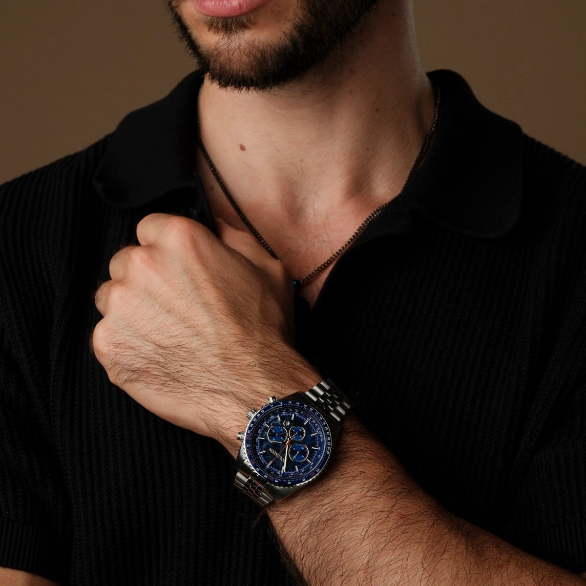 Openhorizon (Blue Marble/Silver) | Holzkern Wood Watches
