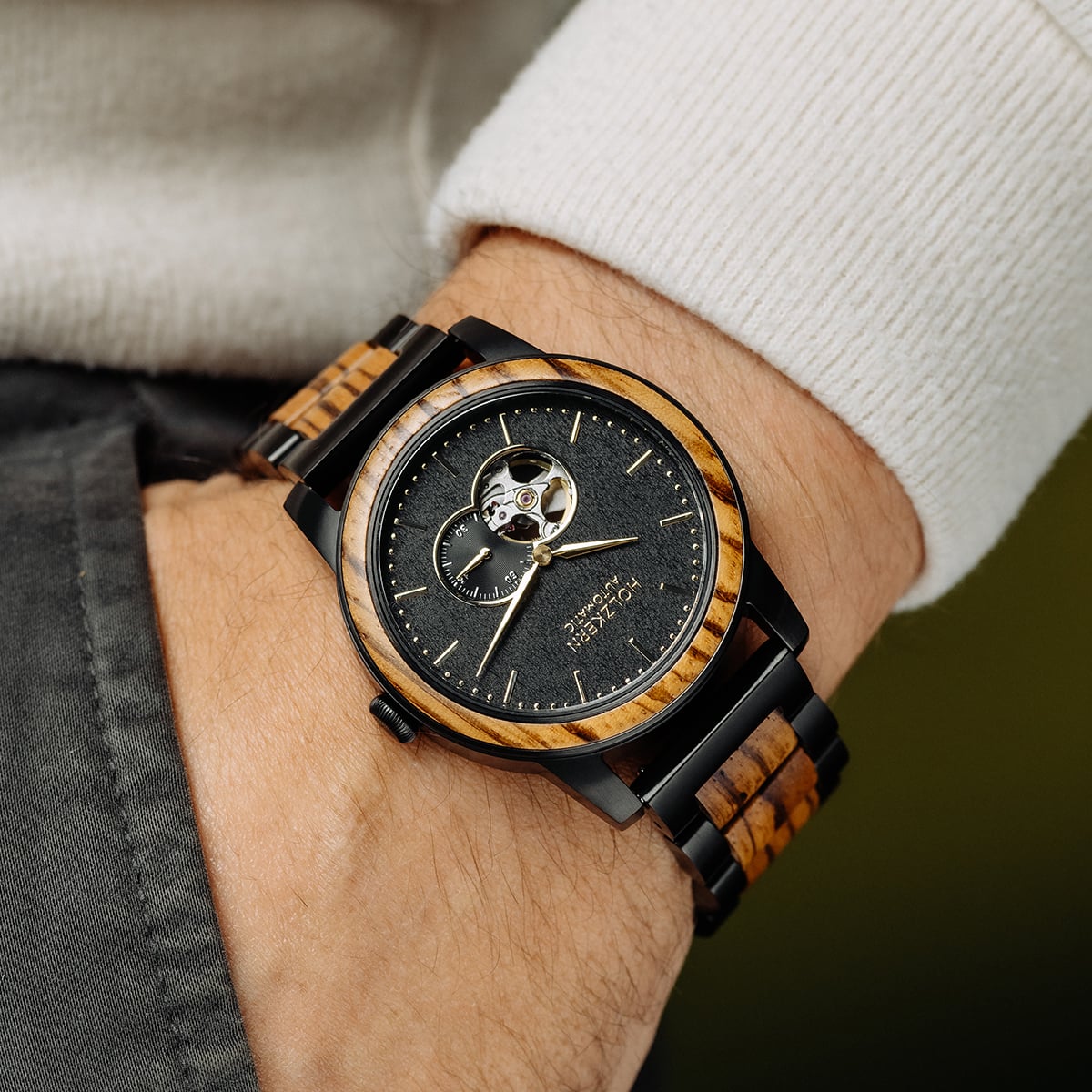 San Francisco (Zebrawood/Maple) | Holzkern Wood Watches