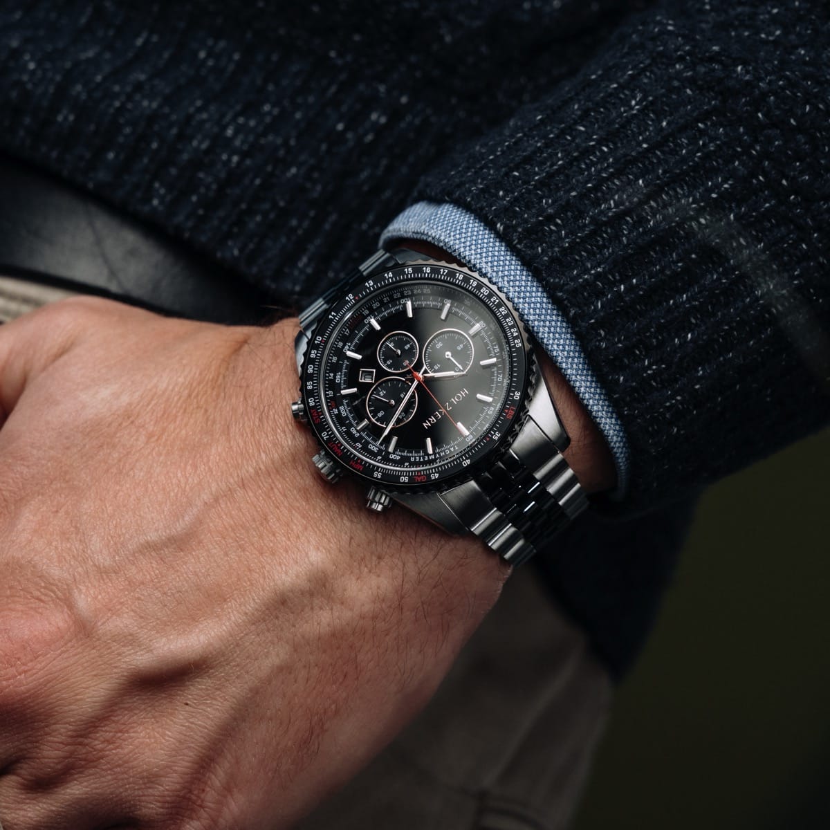 Openhorizon (Black Marble/Silver) | Holzkern Wood Watches