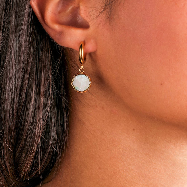 Boucles d'oreilles Soulgaze (nacre/or)