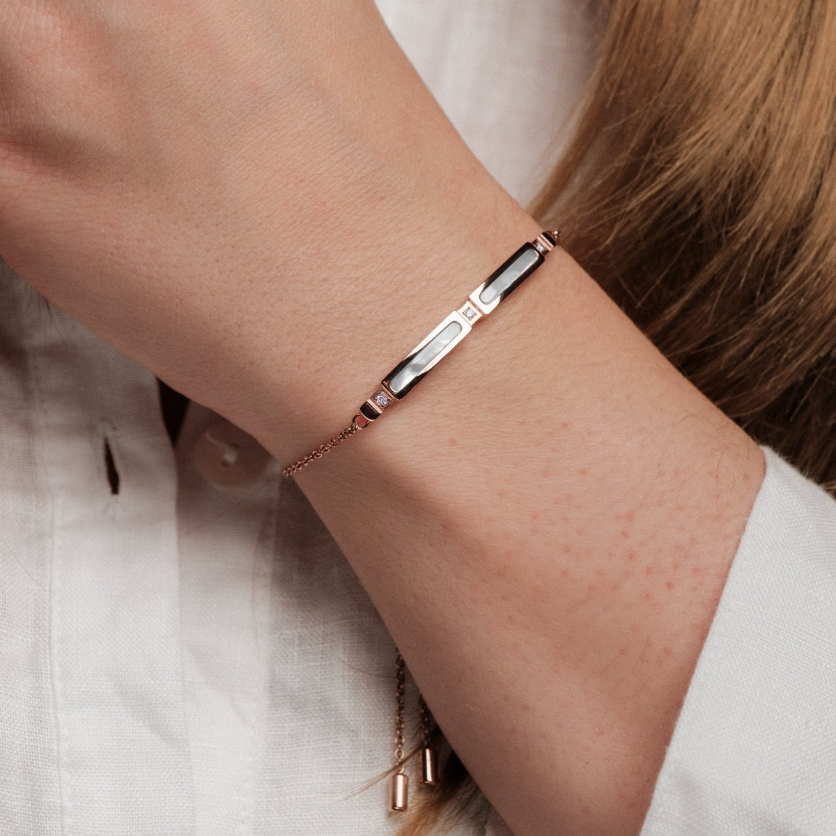 Campania Armband (Perlmutt/Rosé)