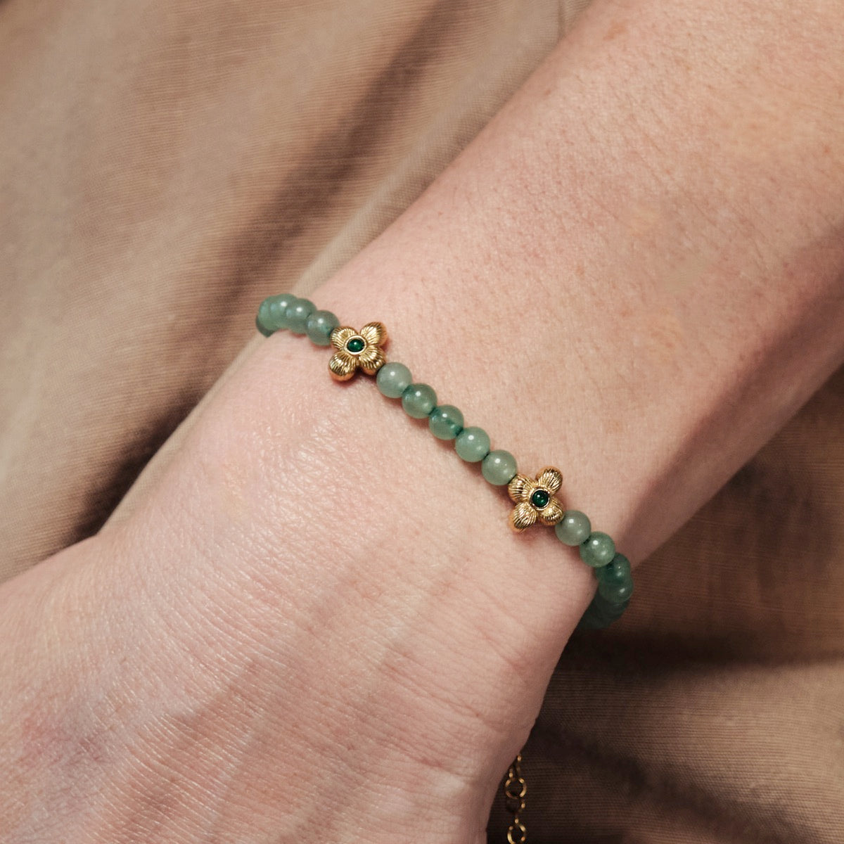 Fireworks Strap (Aventurine/Gold) I
